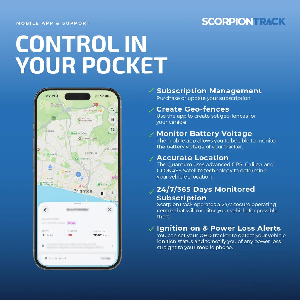 4G 2-Wire Self-Install Tracker App - ScorpionTrack
