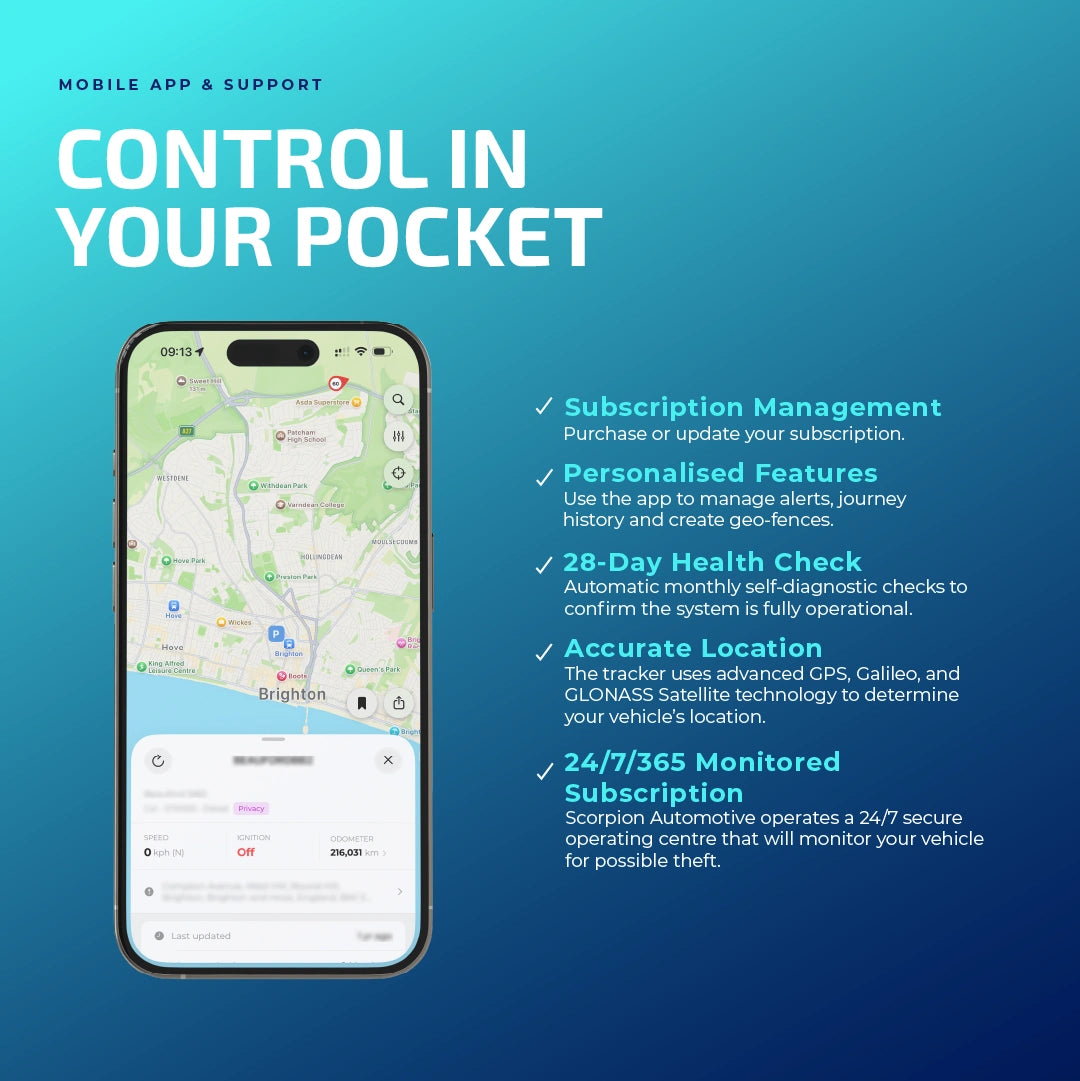ScorpionTrack S5 Motorhome Tracker App - ScorpionTrack