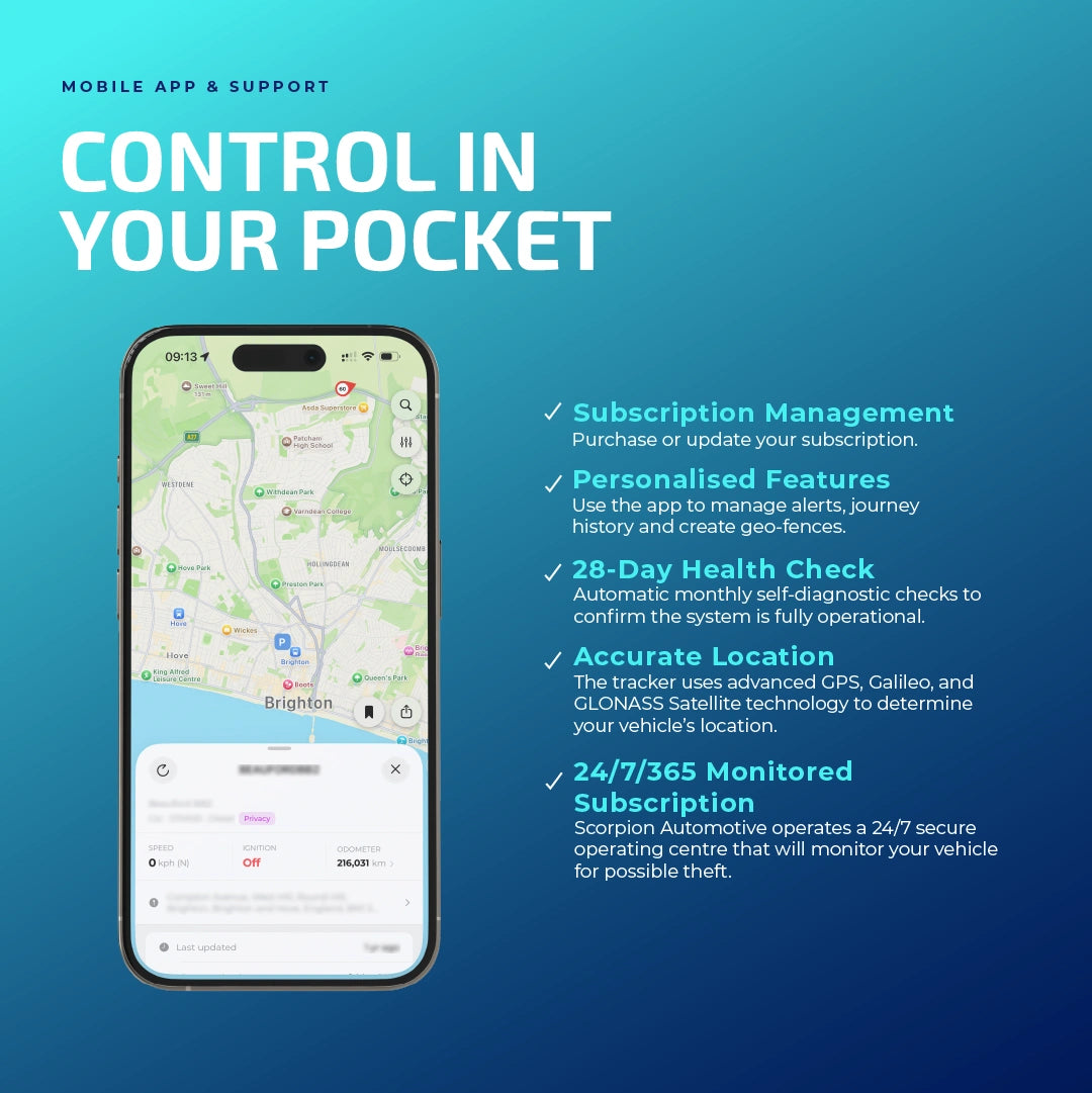 ScorpionTrack S7 Motorhome Tracker App - ScorpionTrack